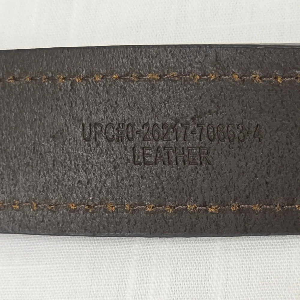 Dickies Genuine Leather Belt Brown Matte Black Buckle Size 42 Men's New